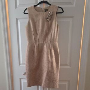 Taylor Beige Sleeveless Mini Dress